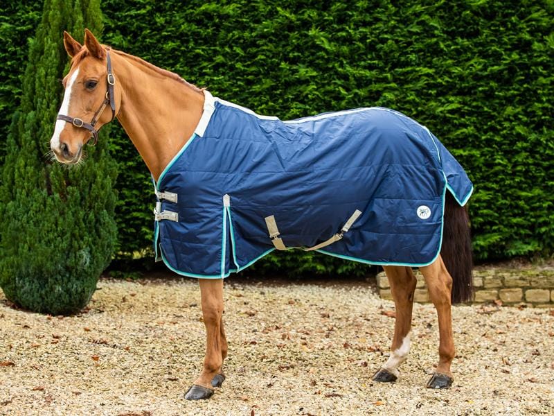 100g Stable Rug With Detachable Neck - Navy/Mint