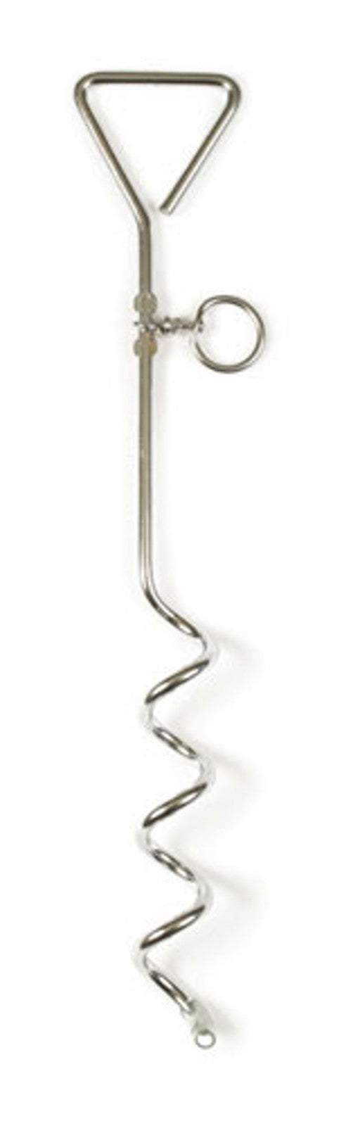 Heavy Duty Dog Tie Out Stake - Spiral Screw in Ground Anchor