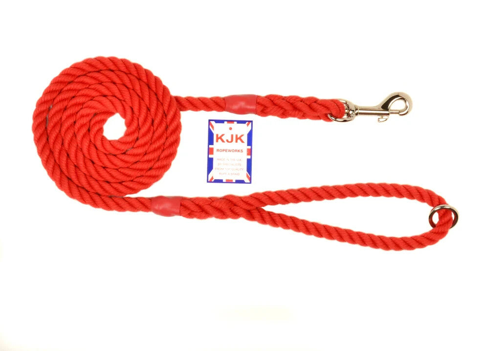 KJK Rope Dog Lead With Trigger Clip And Ring