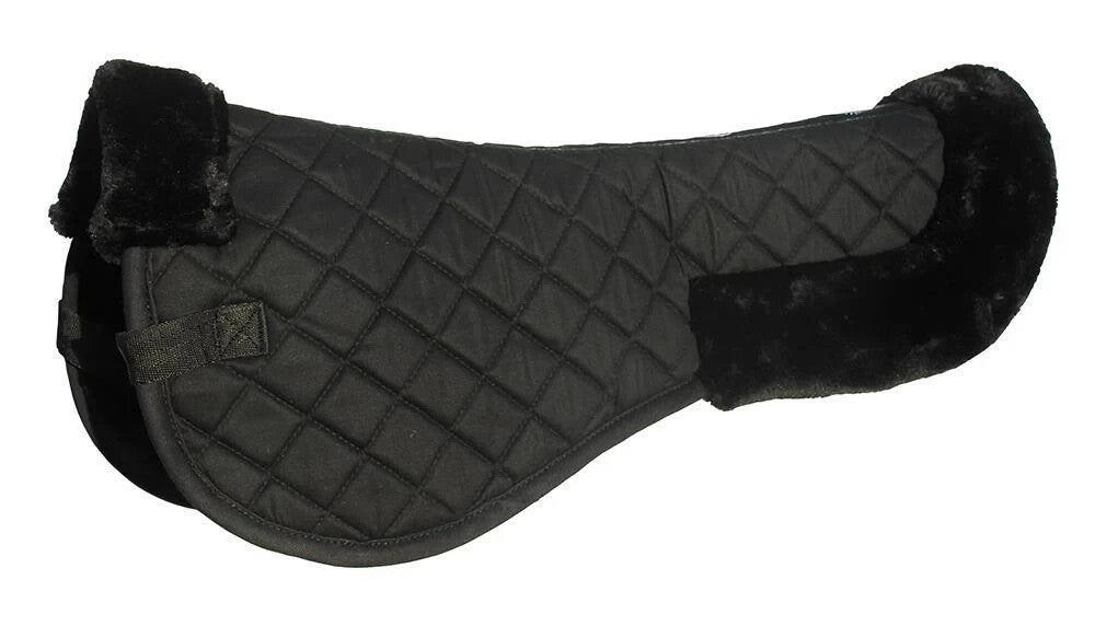Rhinegold Comfort Saddle Pad Half Pad Faux Fur Extreme Softness and Comfort