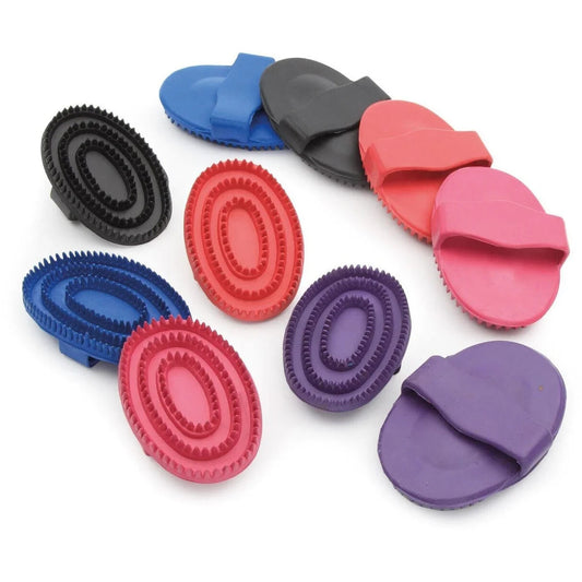 RUBBER CURRY COMB HORSE BRUSH EQUESTRIAN GROOMING - LARGE AND SMALL