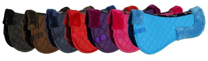 Rhinegold Comfort Saddle Pad Half Pad Faux Fur Extreme Softness and Comfort