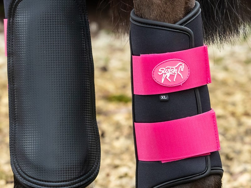 Double Locking Brushing Boots - Pink