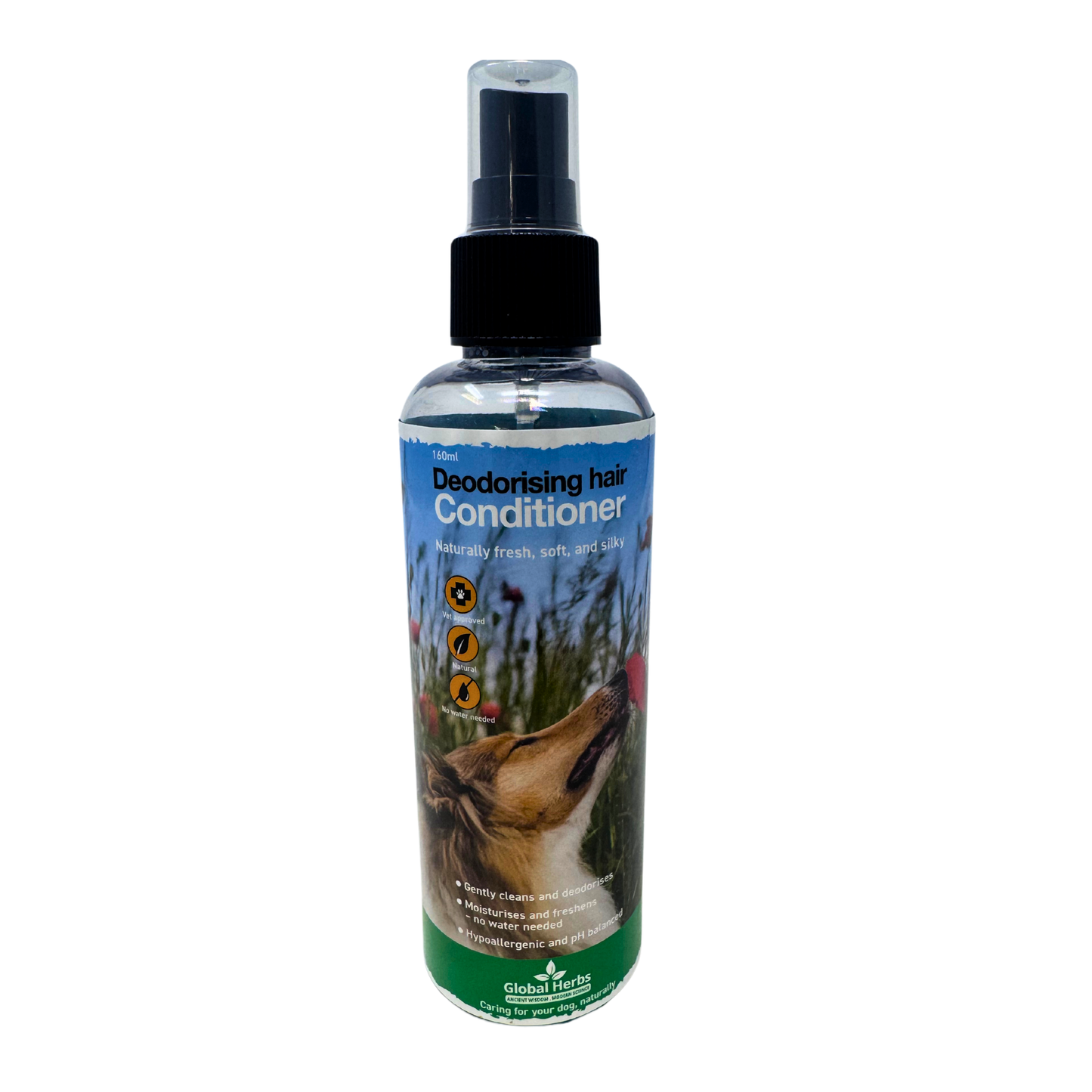 Canine Deodorizer and hair conditioning spray 160ml - Global Herbs - Canine