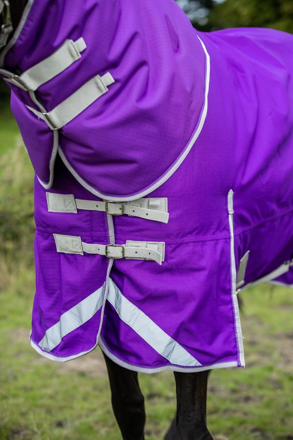 100g Detachable Neck Turnout Rug - Purple