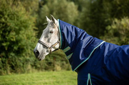 100g Detachable Neck Turnout Rug - Navy