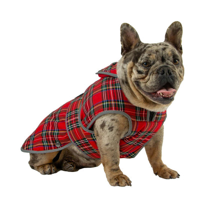Ancol Muddy Paws Highland Tartan Dog Coat - Red