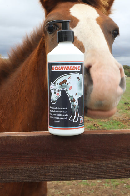 Equimedic First Aid - Mud Fever, Rainscald, Cuts. Aloe Vera/Tea Tree/Witch Hazel