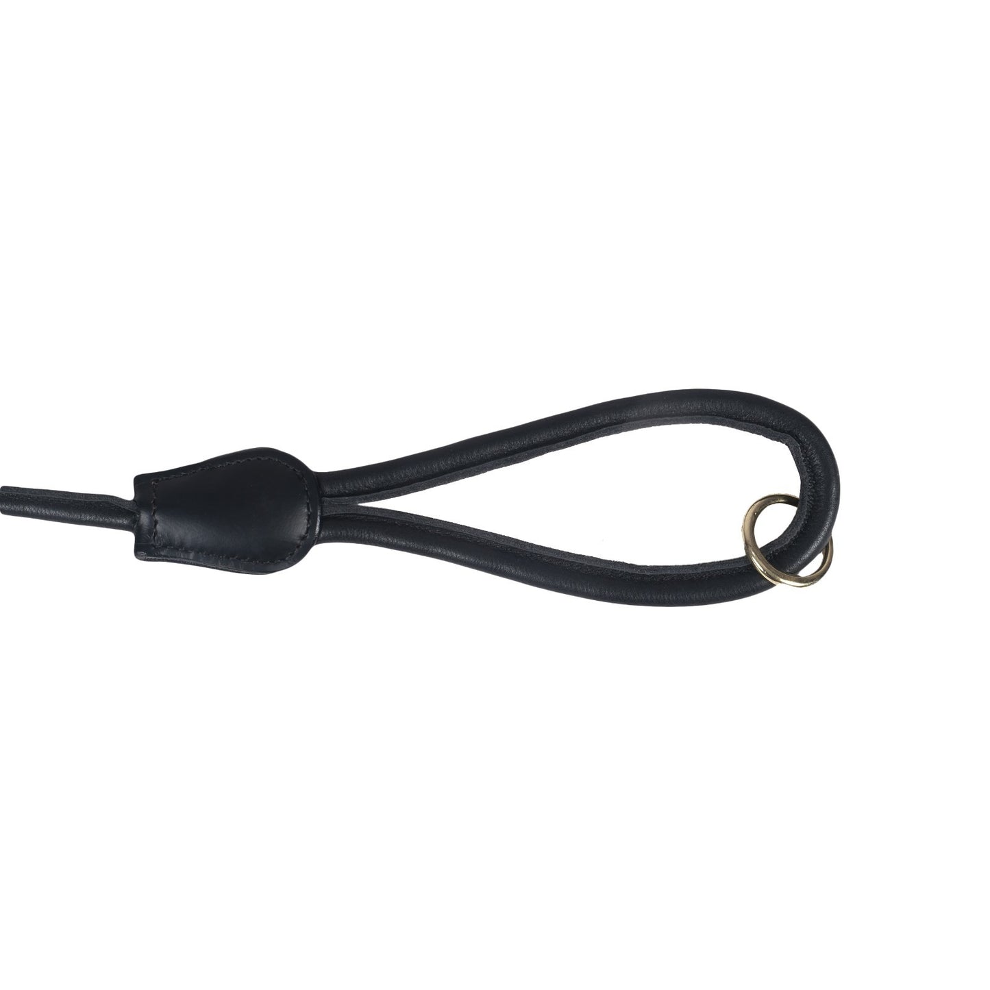 Soft Rolled Leather Clip Lead - Black and Brown