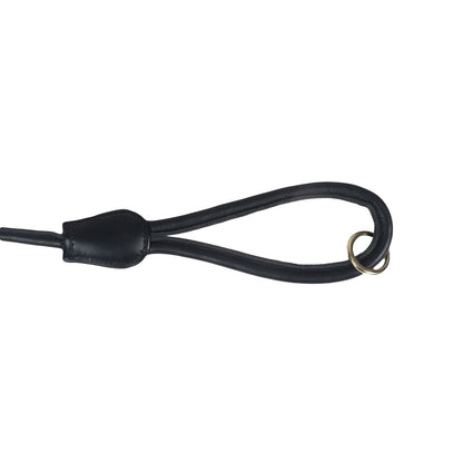 Soft Rolled Leather Clip Lead - Black and Brown