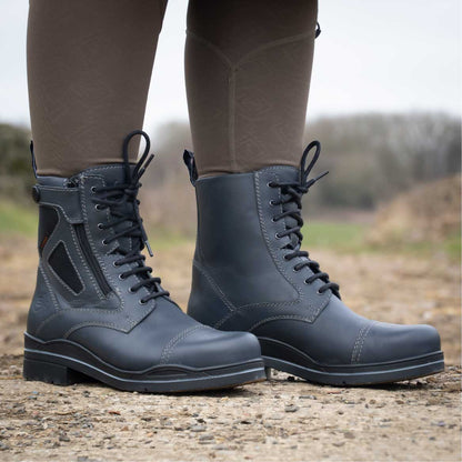 Kentucky Storm Waterproof Jodhpur Boots - Polished Navy