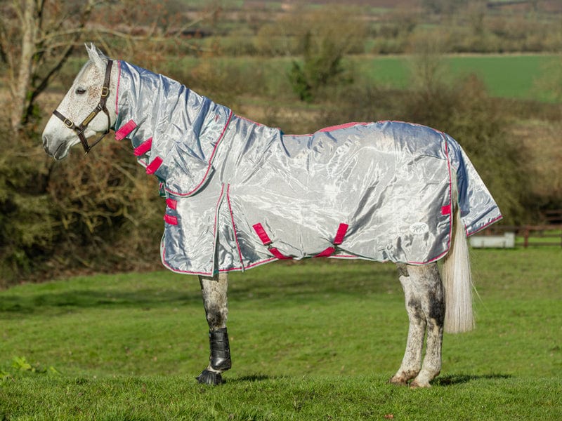 Nylon Fly Cool Rug - Grey/Mulberry