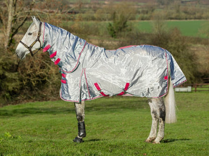 Nylon Fly Cool Rug - Grey/Mulberry