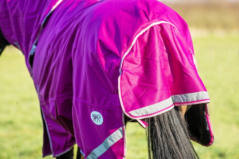 100g Detachable Neck Turnout Rug - Mulberry