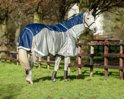 Fly Turnout Combination Rug -Navy (Mesh)