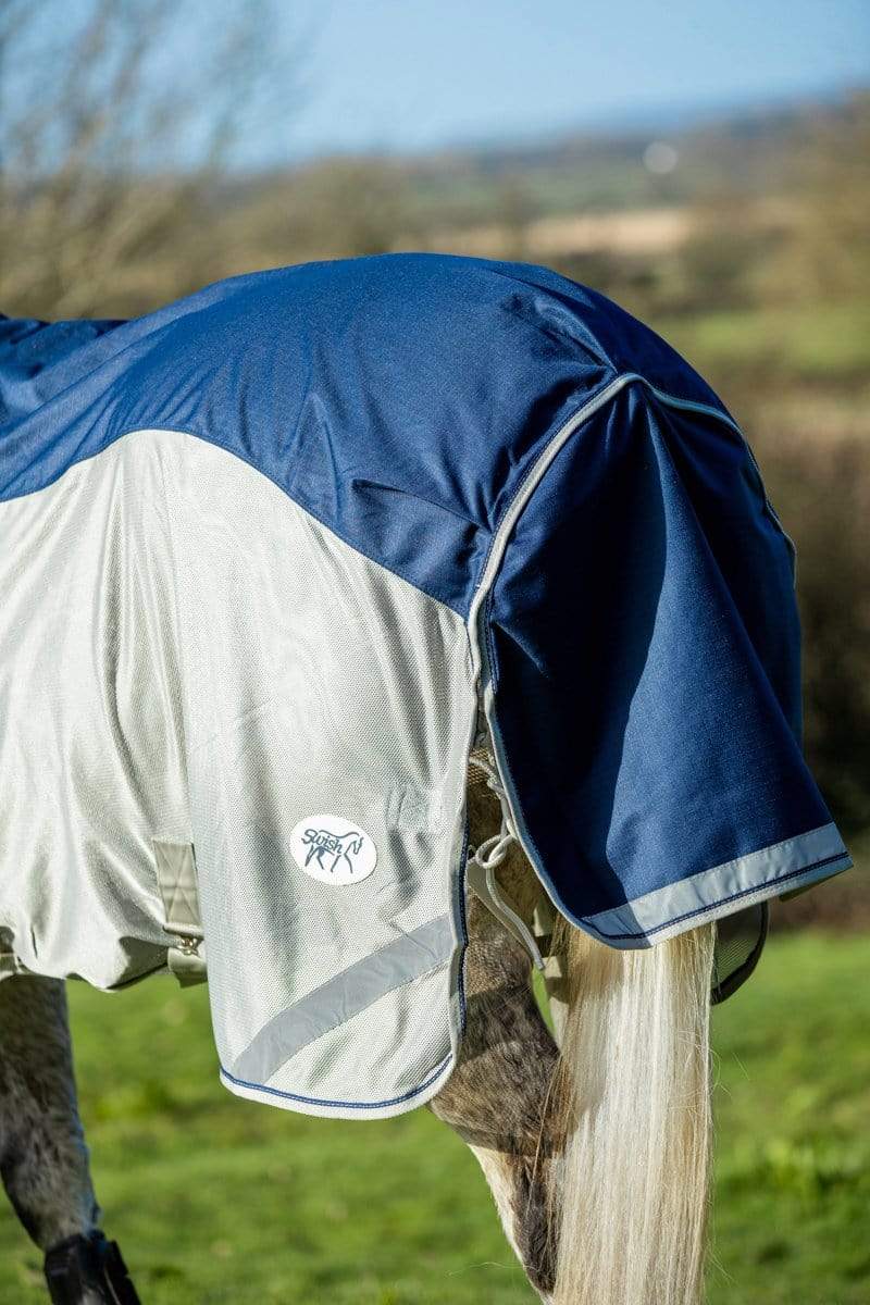 Fly Turnout Combination Rug -Navy (Mesh)