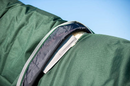 100g Detachable Neck Turnout Rug - Hunter Green