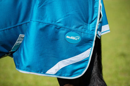 300g Turnout Rug With Detachable Neck - Turquoise